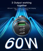 ⁦شاحن سيارة ثلاثي المنافذ⁩ - الصورة ⁦3⁩