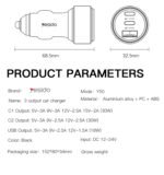 ⁦شاحن سيارة ثلاثي المنافذ⁩ - الصورة ⁦7⁩