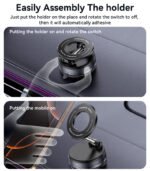 ⁦استاند مغناطيسي للجوال بقاعدة شفط⁩ - الصورة ⁦8⁩