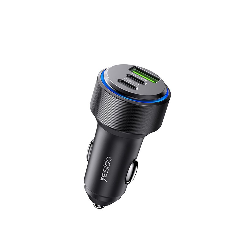 IMG_1071 شاحن سيارة ثلاثي المنافذ - الصورة 1