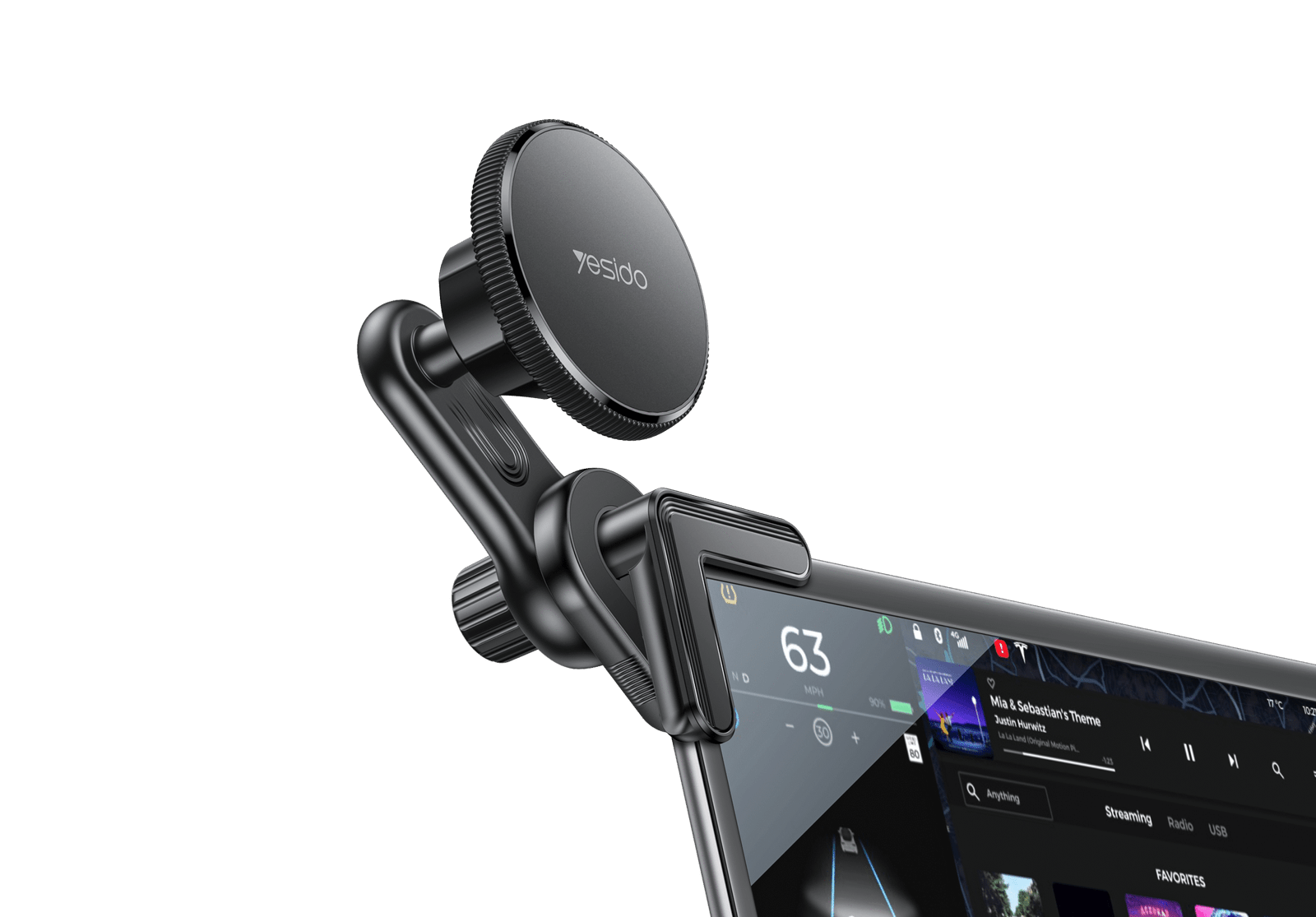 IMG_1074 استاند مغناطيسي للجوال يثبت على شاشة السيارة - الصورة 1