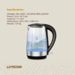 ⁦غلاية ماء كهربائية بسعة (1.7لتر)⁩ - الصورة ⁦7⁩