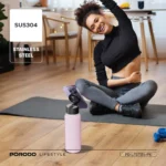 ⁦مطارة مع استاند للجوال (1 لتر) Porodo - لون وردي⁩ - الصورة ⁦4⁩