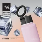 ⁦مطارة مع استاند للجوال (1 لتر) Porodo - لون وردي⁩ - الصورة ⁦5⁩